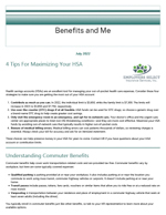 Benefits and Me Newsletter - July 2022